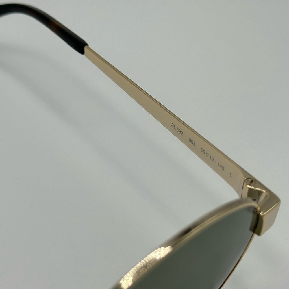 BRAND NEW SAINT LAURENT SL692 003 Gold/Green Unisex Sunglasses - Picture 9 of 13